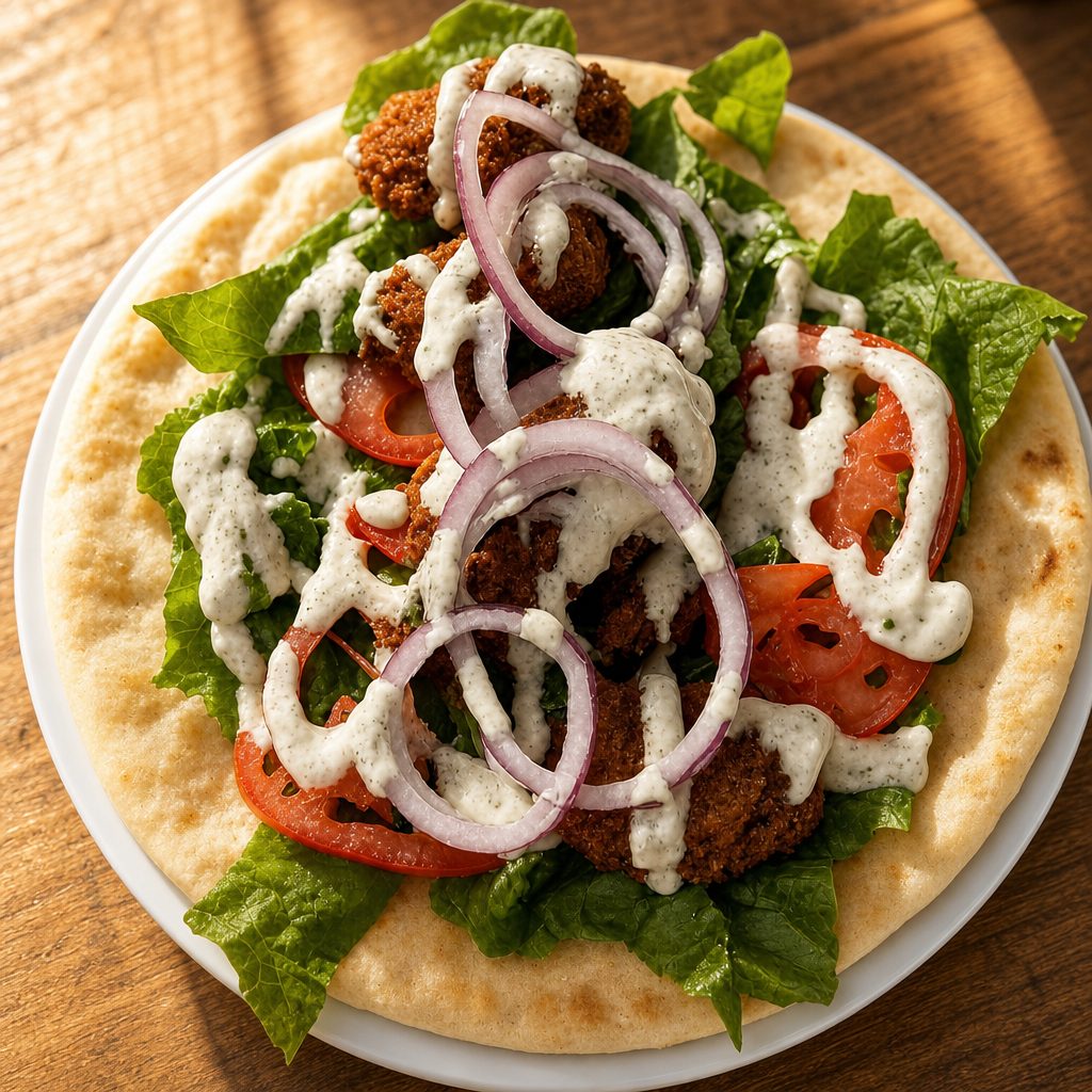 #47 Shrimp Gyro Combo comes W/fries 1 can soda.