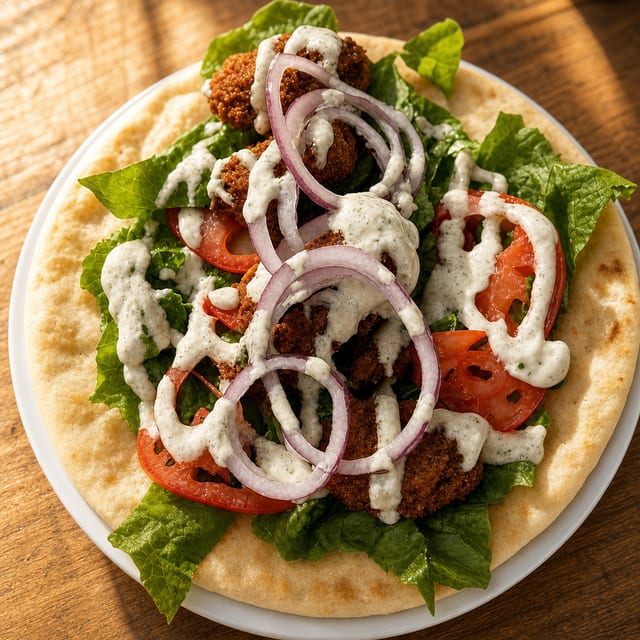 #47 Shrimp Gyro Combo comes W/fries 1 can soda.