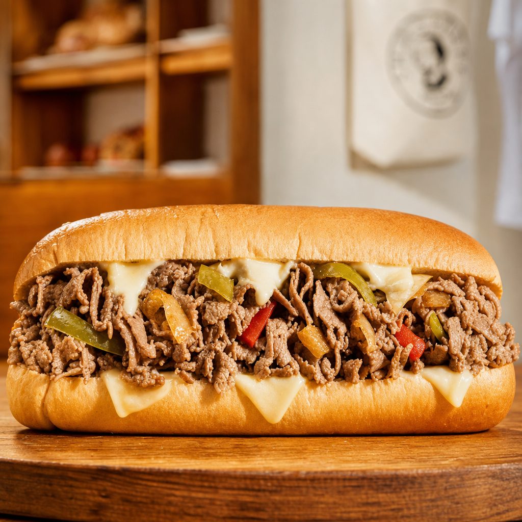 #34 Philly Cheese Steak Combo W/fries can soda.