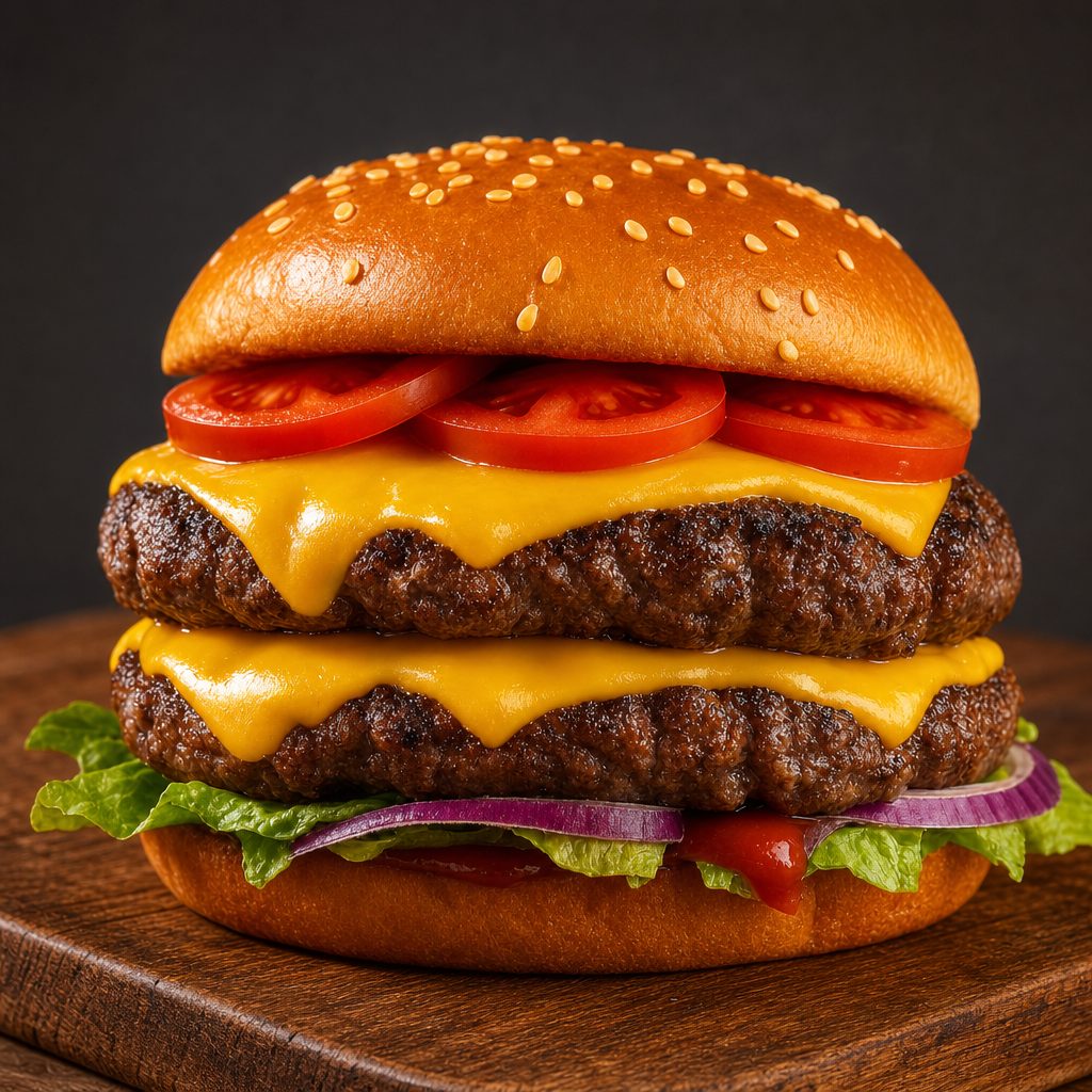 #31 Double Cheeseburger Combo w/fries & can soda.