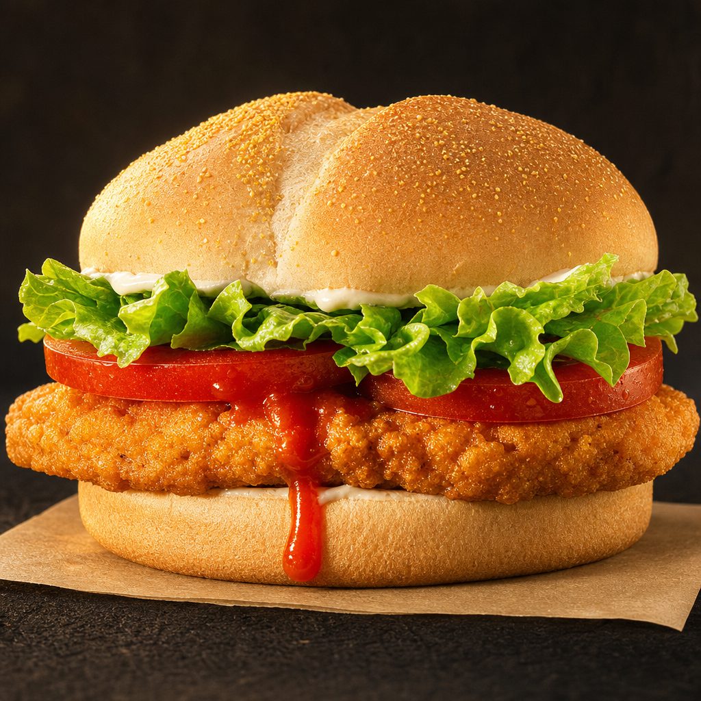 #28 Zinger Chicken Sandwich Combo w/fries & can soda\Before. #29.