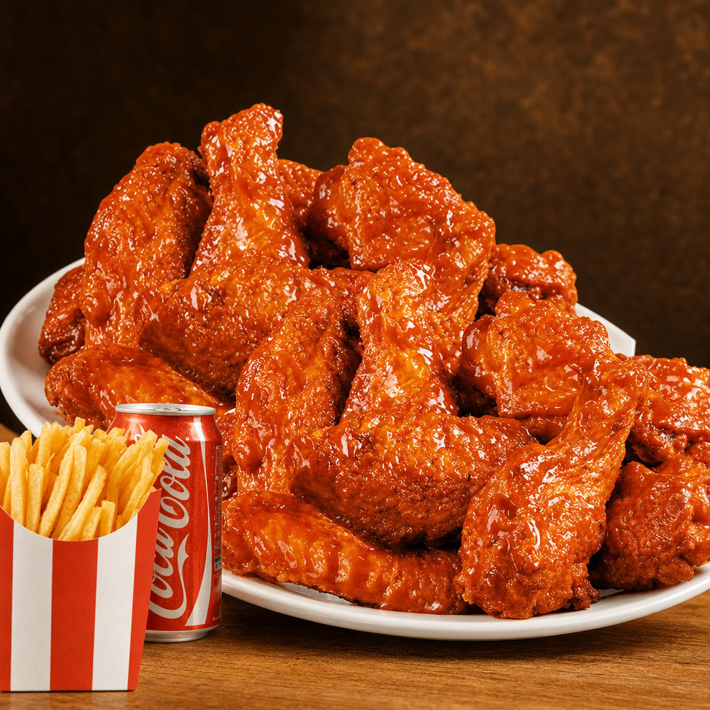 12 PCS Special Buffalo Wings Any Flavor.