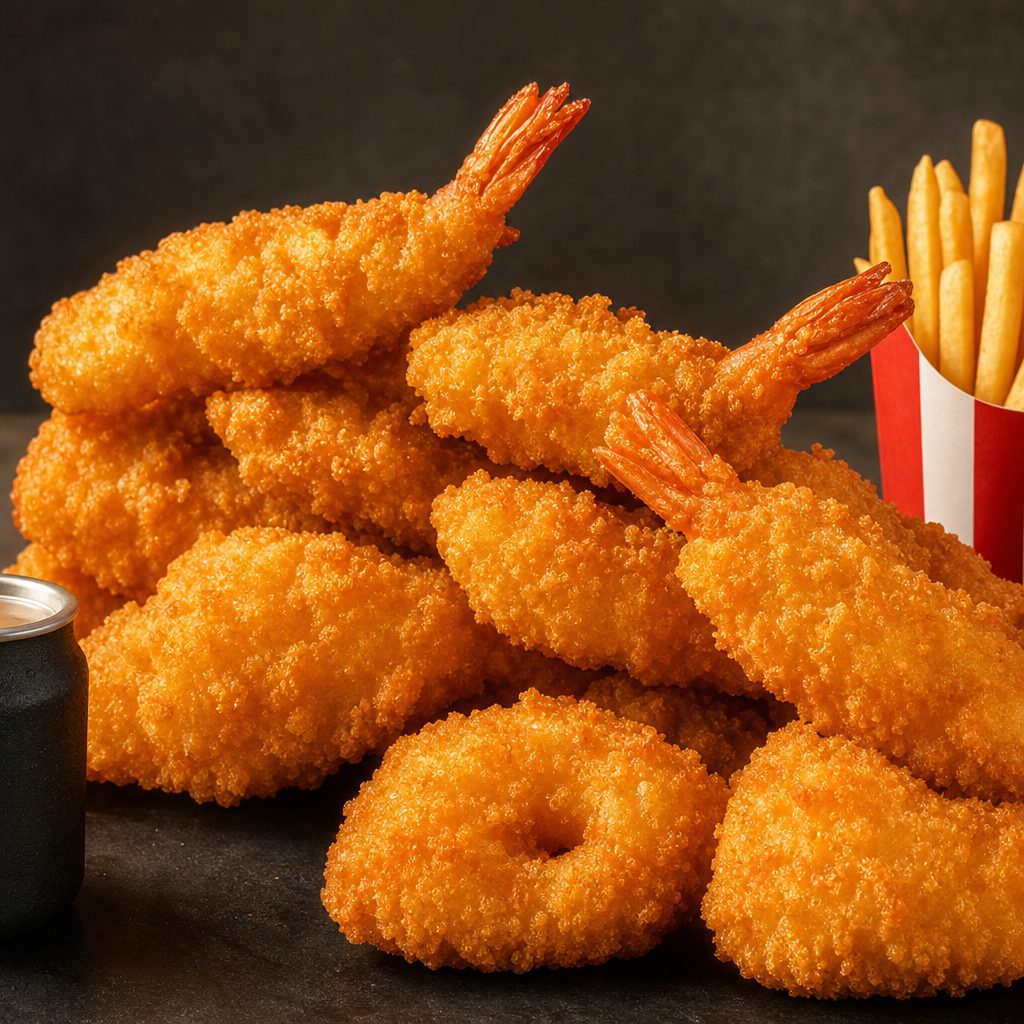 #25 9PCS Jumbo Shrimp Combo W/fries & can soda\Before. #61.