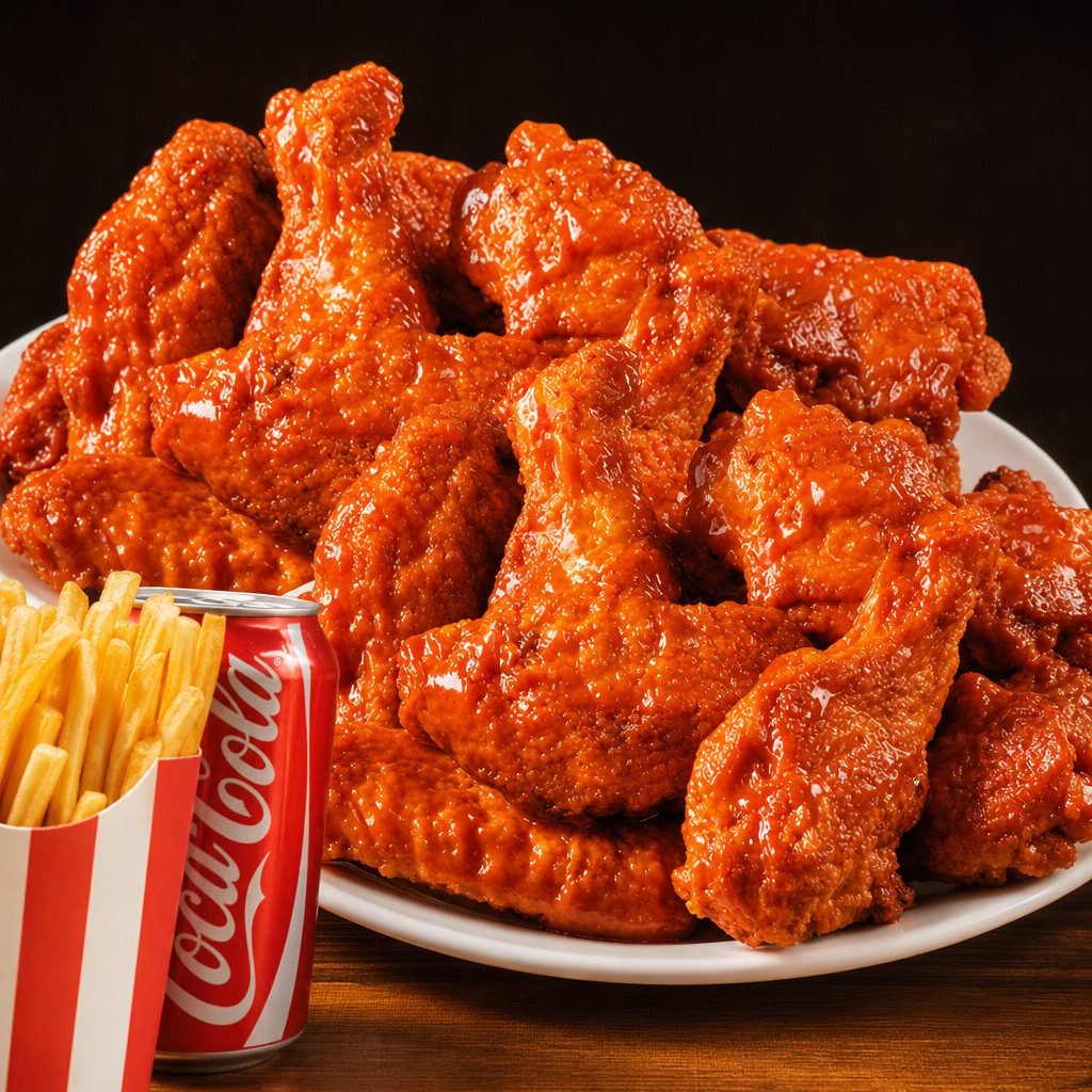 21 PCS Special Buffalo Wings Any Flavor.