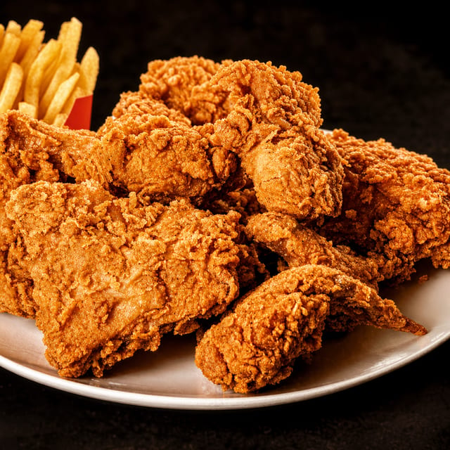 6pcs Mixed Chicken Combo W/fries, can Soda.