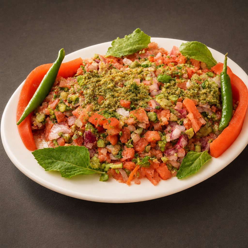 Afghan Fresh Mixed Chopped Salad.